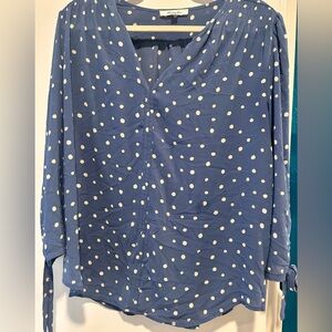 📦 Blue Polka Dot Blouse